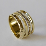 ★再販★4連風 simple ring（brass)