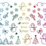 ９【レジン・ネイル】グラデーションカラー　ネイルシール クリスマス 