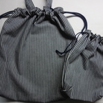 体操服入れ＆巾着袋【紺ヒッコリーデニム】