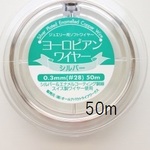 【0.3mm　５０ｍ】ヨーロピアンワイヤー　#28　シルバー　スイス製