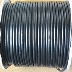 丸革紐 5.0mm×2m ブラック 革紐 レザーコード