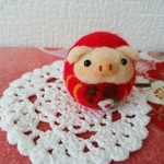 ＊ハンドメイド＊羊毛フェルト＊ブタだる＊