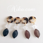 べっ甲×大ぶりピアス