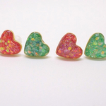 🎄♥クリスマスカラーハート♡ピアス(S)