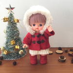 ☆再販☆メルちゃんファー付コートセット（赤）