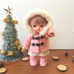 ☆再販☆メルちゃんファー付コートセット（ピンク）