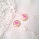 バラの花びらフレームピアス/イヤリング