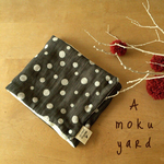 みずたまガーゼのネックウォーマー  黒