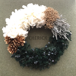 再販×9★スタイリッシュなクリスマスリース★