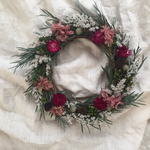  natural wreath    pink