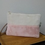 2way ほわほわファー×ツイードの贅沢クラッチバック