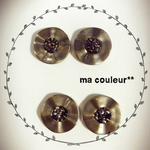 antique circle flower  pierce or earring (2color)