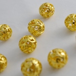 アクセサリーパーツ ロンデル 鞠 まり 金 10個 15mm[4582434316897] 
