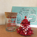 つまみ細工のクリスマスツリー 赤