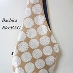 RiceBAG  　新色！まるまる小花　(ベージュ）：内ポケット付き