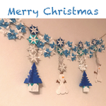 Happy Merry Christmas frozen風 ガーランド
