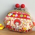可愛い花ちゃん♪がまぐちポーチ*内ポケット付き