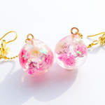 [★PSYCHE☆]  花の涙 ピアス　(ピンクorブルー)