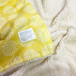 new ふわもこ 北欧花柄 イエロー ブランケット