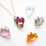 Swarovski Crystal Assymty Heart Vitlail Medium Necklace