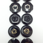 23～25ｍｍ◇10個入◇　ブラック　ペアアソートボタン