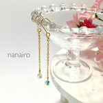 【再販】スワロフスキーロングピアス/ロングイヤリング