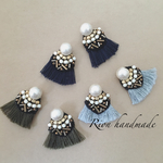 刺繍フリンジピアス/イヤリング