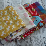 ハンドメイド*入学*園*ふかふかとろける北欧風ふくろうガーゼハンカチ４ｐ③