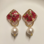 ドライフラワー ピアス