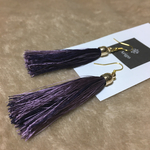 タッセルピアス(紫)
