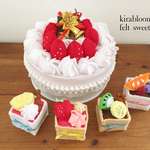 ♪フェルトおままごと♪苺のケーキの入れ物andショートケーキ