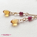 14kgf *宝石質シトリン＆ガーネット