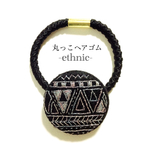 丸っこヘアゴム ethnic -silver-