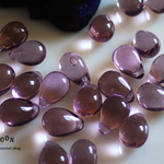 light purple ドロップ チェコビーズ 30個