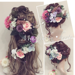 【21点セット】ピンク&紫髪飾り・ヘッドドレス・成人式・卒業式・結婚式・パーディー・和婚