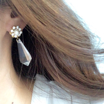 *結婚式*クリスマス♡*shadow＆light*コットンパール*ピアス/イヤリング/樹脂*結婚式