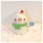 【ki様ご依頼品】雪だるま⛄️（サンタ帽）🎅
