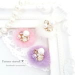 ♡Candy color♡ファー付き♡ピアス＆イヤリング♡