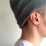Leather rhombus ピアス◇受注生産◇ 
