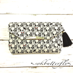 ✾長財布✾通帳ケース タッセル付き♡フレンチブルドッグモノトーン柄