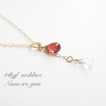 ＊再販＊14kgf garnet ×  rainbow moonstone