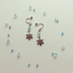 雪の結晶ミニ イヤリング/ピアス シルバー