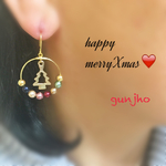 冬 クリスマスフープピアス プレゼントにも✨ラッピング無料