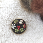 刺繍ブローチM クリスマス