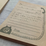 在庫処分【SALE】　電話伝言メモ帳［黒電話 A kraft ver.］