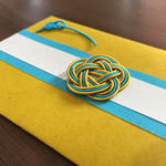 ぽち袋4枚セット YELLOW×LIGHTBLUE