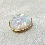 帯留め　オパールホワイト