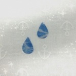 本物の海を切り取ったピアス