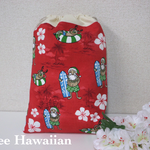 ハワイアンサンタの巾着袋