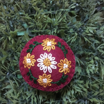 お花の刺繍ブローチ